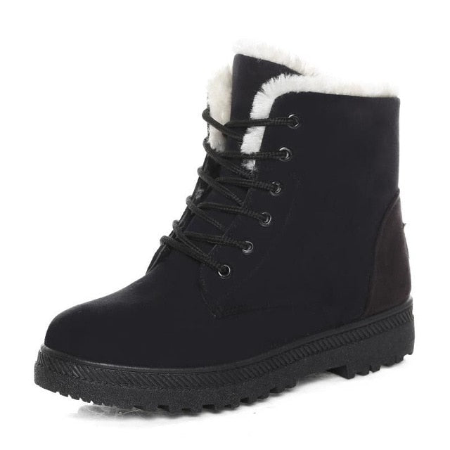 Women Boots 2018 New Women Winter Boots Warm Snow Boots Fashion Ankle Boots For Women Shoes Winter Casual Heels Botas Mujer