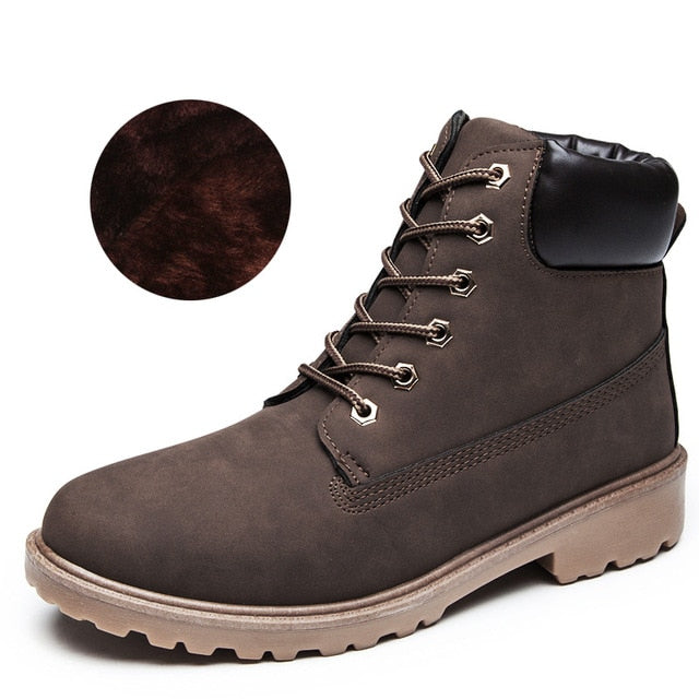 Winter boots women shoes 2018 new british wind warm students flat women snow boots velvet martin ankle boots shoes woman