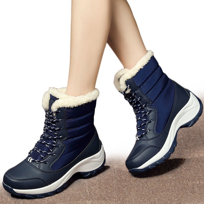 Women Boots Keep Warm Women Shoes Winter Warm Fur Snow Boots Plush Round Toe Ankle Boots Winter Platform Botas Mujer Booties