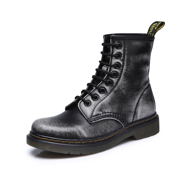 2018 Boots Women Genuine Leather Shoes For Winter Boots Shoes Woman Fashion Warm Genuine Leather Botas Mujer Female Ankle Boots