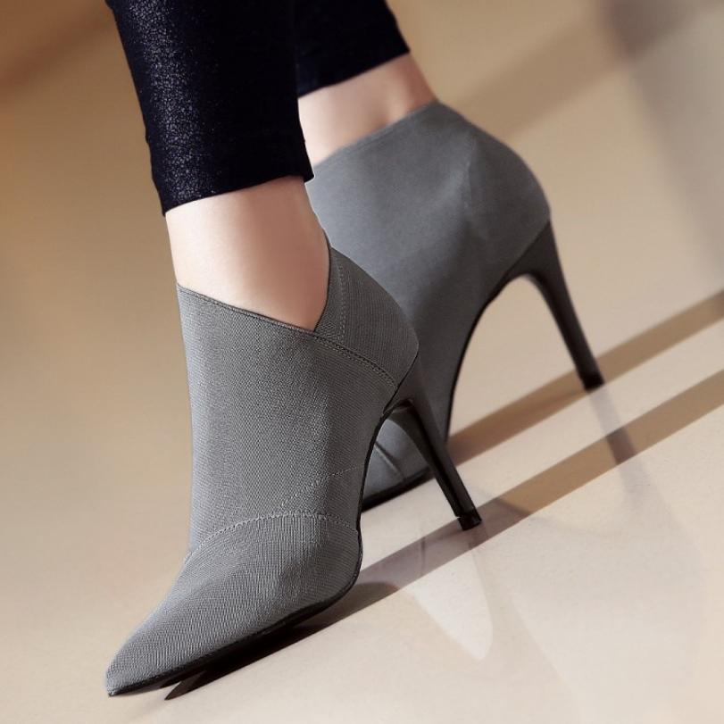 Hot Sale Pointed Toe High Heels Women Basic Shoes Autumn And Winter Casual Fitted Female Single Fashion Outwear Shoe