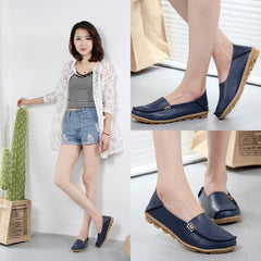 KUIDFAR 2018 Fashion Genuine Leather Women Flats Shoes Female Casual Flat Women Loafers 16 color Moccasin Women's Shoes