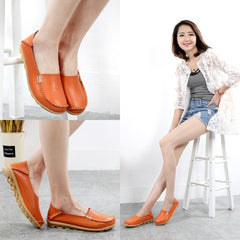 KUIDFAR 2018 Fashion Genuine Leather Women Flats Shoes Female Casual Flat Women Loafers 16 color Moccasin Women's Shoes