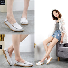 KUIDFAR 2018 Fashion Genuine Leather Women Flats Shoes Female Casual Flat Women Loafers 16 color Moccasin Women's Shoes