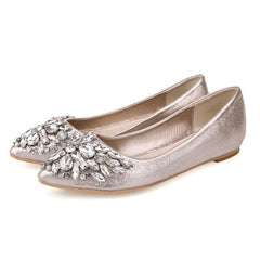 Fashion women Ballet shoes leisure spring pointy ballerina bling Rhinestone flats shoes  princess shiny Crystal wedding shoes