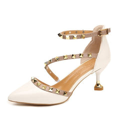 2018 women pumps fashion rivets women sandals comfortable middle heels quality platform high heels summer autumn heels wedding