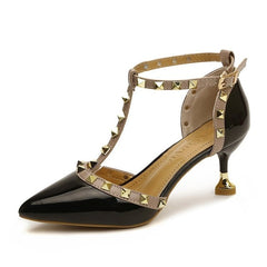 2018 women pumps fashion rivets women sandals comfortable middle heels quality platform high heels summer autumn heels wedding
