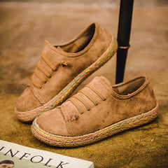 NAUSK Flat Shoes Women Autumn Shoes Woman Casual Lace-up Flats Comfortable Round Toe Loafers Shoes Fashion Flat Shoes