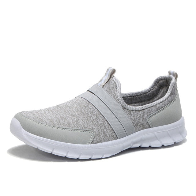 Women Sneakers tenis casual feminino casual shoes Woman Flats Slip on Splice ladies shoes Black Gray Blue Plus Size 40 41 42