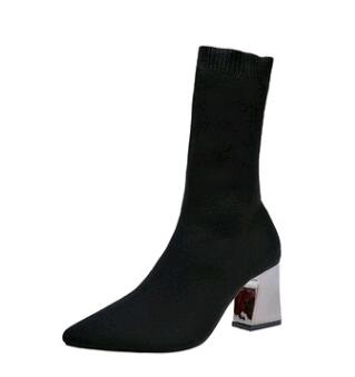 Women's shoes spring and autumn new stovepipe high-heeled elastic boots tube socks boots increased sexy wool boots