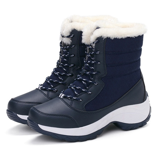 Women Boots Keep Warm Women Shoes Winter Warm Fur Snow Boots Plush Round Toe Ankle Boots Winter Platform Botas Mujer Booties