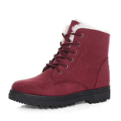 Women Boots 2018 New Women Winter Boots Warm Snow Boots Fashion Ankle Boots For Women Shoes Winter Casual Heels Botas Mujer