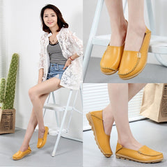 Women Shoes Plus Size Flat Shoes Women Genuine Leather Loafers Nurse Slip On  Women Flat Oxford Sapato Feminino Ballet Flats