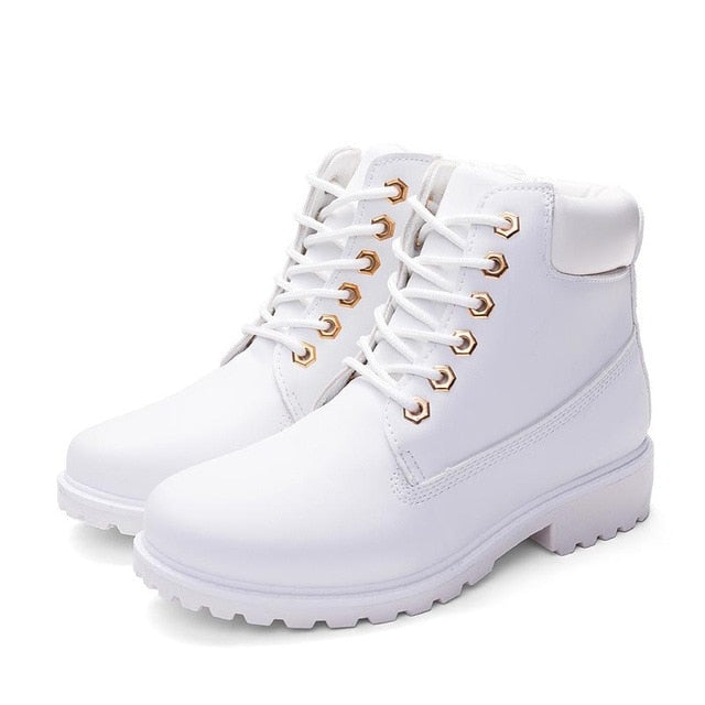 Winter boots women shoes 2018 new british wind warm students flat women snow boots velvet martin ankle boots shoes woman