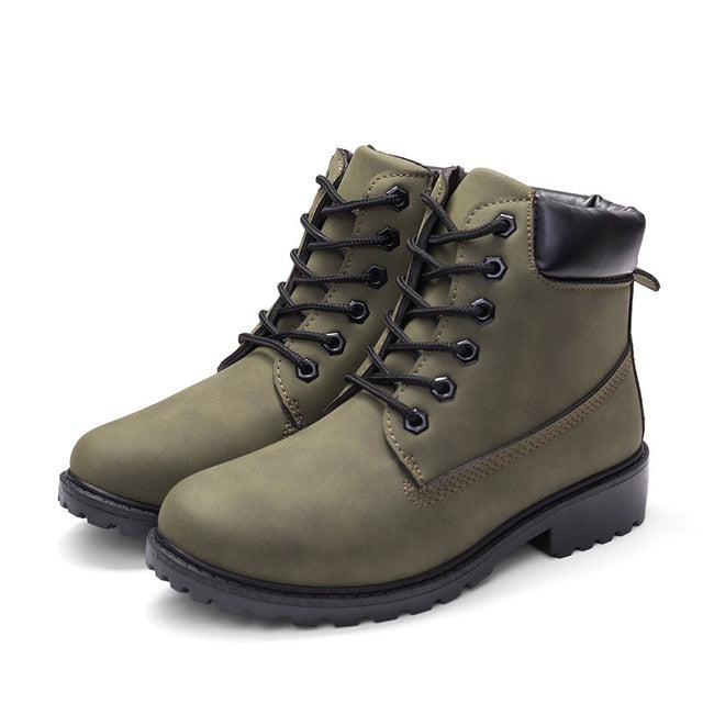 Winter boots women shoes 2018 new british wind warm students flat women snow boots velvet martin ankle boots shoes woman