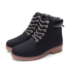Winter boots women shoes 2018 new british wind warm students flat women snow boots velvet martin ankle boots shoes woman