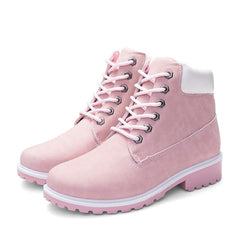 Winter boots women shoes 2018 new british wind warm students flat women snow boots velvet martin ankle boots shoes woman
