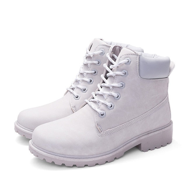 Winter boots women shoes 2018 new british wind warm students flat women snow boots velvet martin ankle boots shoes woman