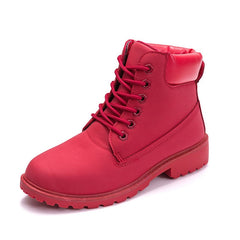 Winter boots women shoes 2018 new british wind warm students flat women snow boots velvet martin ankle boots shoes woman