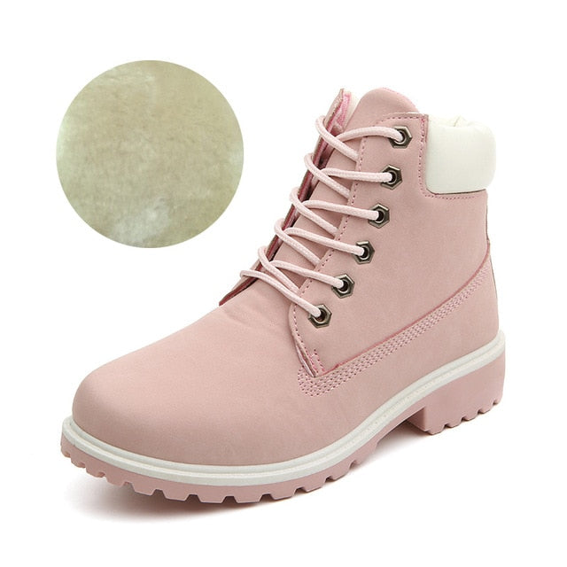 Winter boots women shoes 2018 new british wind warm students flat women snow boots velvet martin ankle boots shoes woman