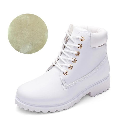 Winter boots women shoes 2018 new british wind warm students flat women snow boots velvet martin ankle boots shoes woman