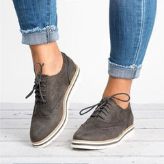 Women Casual Shoes Lightweight Fashion Design Flats for Lady Big Size Lace-Up Woman Shoes 35-43