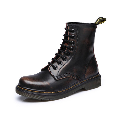 2018 Boots Women Genuine Leather Shoes For Winter Boots Shoes Woman Fashion Warm Genuine Leather Botas Mujer Female Ankle Boots
