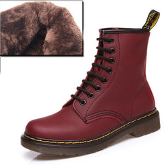 2018 Boots Women Genuine Leather Shoes For Winter Boots Shoes Woman Fashion Warm Genuine Leather Botas Mujer Female Ankle Boots