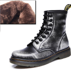 2018 Boots Women Genuine Leather Shoes For Winter Boots Shoes Woman Fashion Warm Genuine Leather Botas Mujer Female Ankle Boots