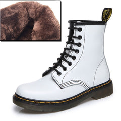 2018 Boots Women Genuine Leather Shoes For Winter Boots Shoes Woman Fashion Warm Genuine Leather Botas Mujer Female Ankle Boots