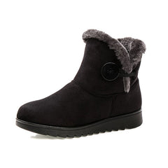 Warm Fur Women Snow Boots 2018 New Flat Platform Winter Shoes Flock Ankle Boots Female Fashion Non-Slip Basic Snow Casual Shoes