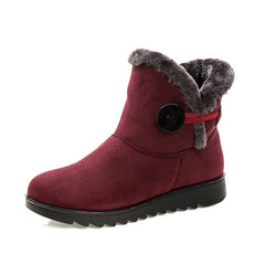 Warm Fur Women Snow Boots 2018 New Flat Platform Winter Shoes Flock Ankle Boots Female Fashion Non-Slip Basic Snow Casual Shoes