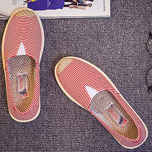 Womens Flat Shoes Fashion Print Canvas Platform Shoes Light Wear Breathable Slip On Shoes For Woman Round Toe Zapatos De Mujer