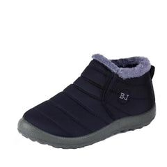 KHTAA Waterproof Female Shoes Winter Unisex Ankle Boots Women's Skid Plus Size Snow Boots Warm Plush Couple Style Cotton Casual