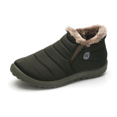 KHTAA Waterproof Female Shoes Winter Unisex Ankle Boots Women's Skid Plus Size Snow Boots Warm Plush Couple Style Cotton Casual
